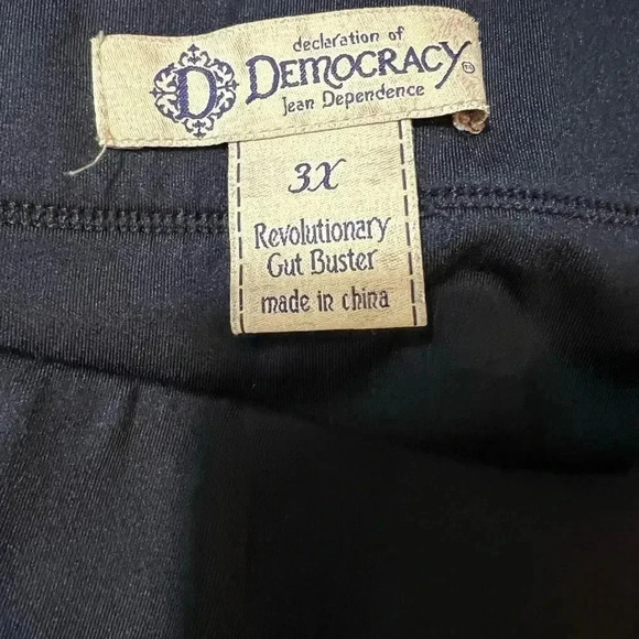 DEMOCRACY BLACK tummy control legging ankle pants size 3X - Picture 3 of 6